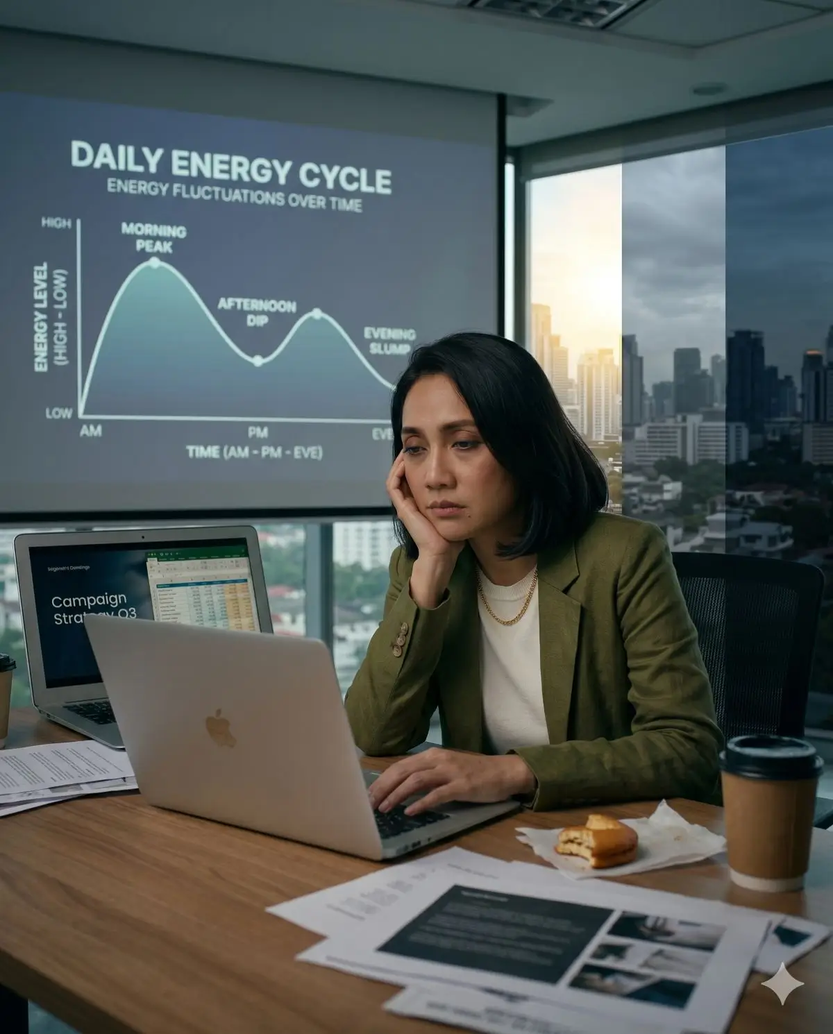 Energi naik turun sepanjang hari?